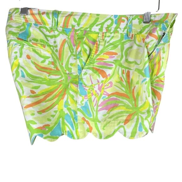Lilly Pulitzer The Buttercup Short Women 6 Green Multi Callahan Floral Scalloped - Picture 4 of 8